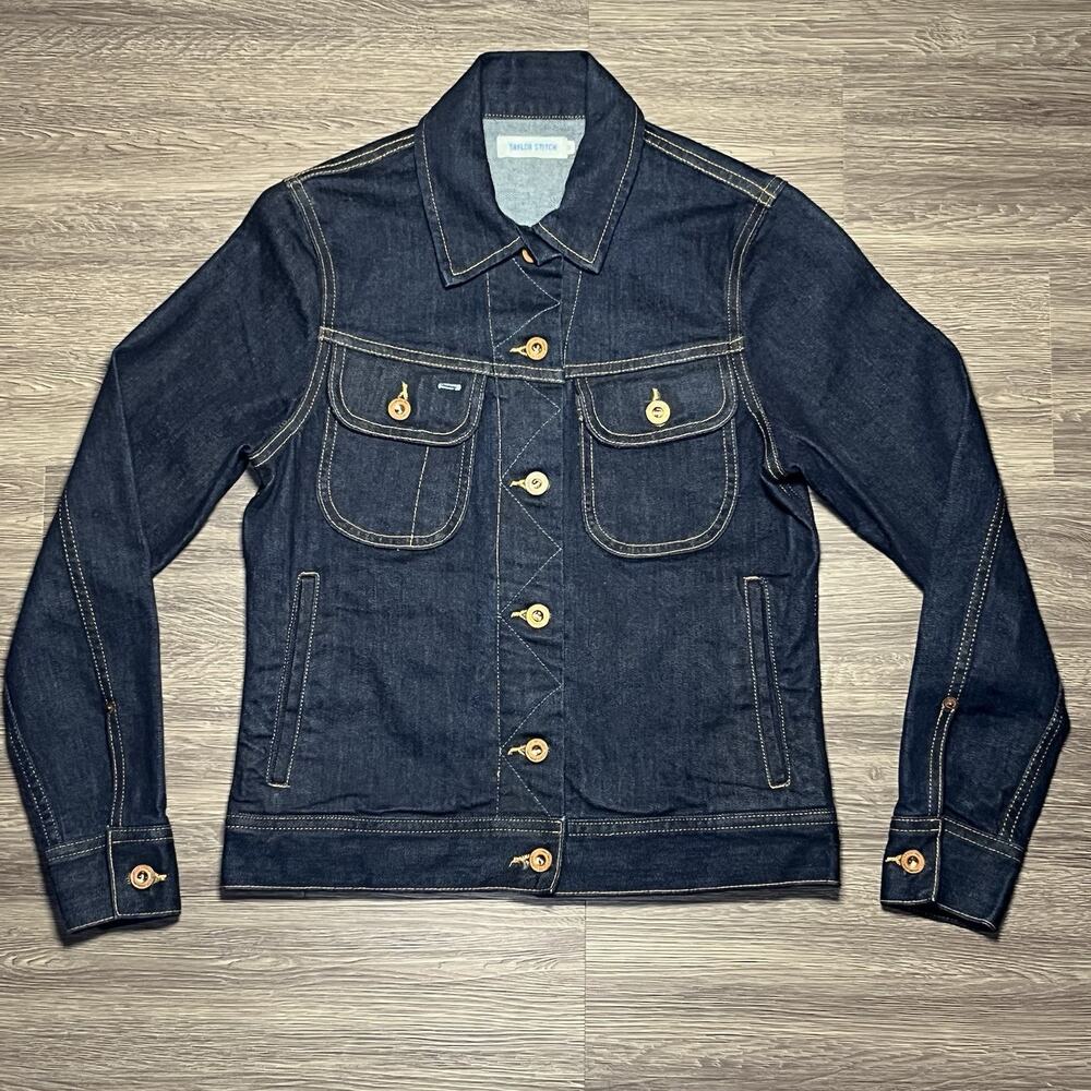 Taylor Stitch Pacific Denim Jacket Women's Small Indigo Selvedge Made in USA EUC